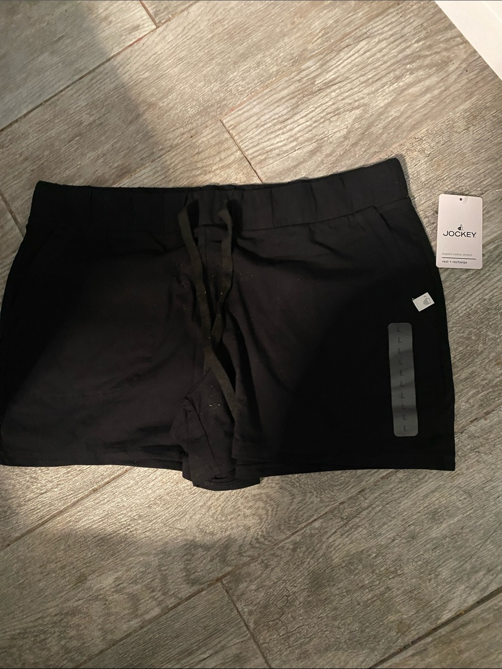 Jockey Black Women's Bike Shorts with Drawstring (C368)